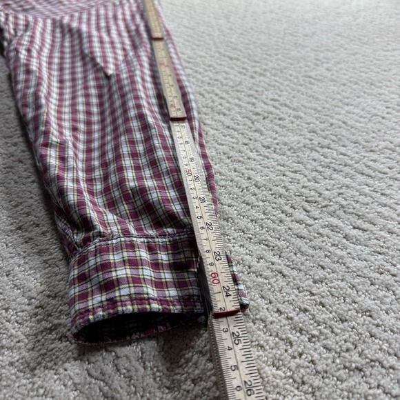 ABERCROMBIE & FITCH - Vintage Big Red Plaid Button-up Oxford Shirt, Mens LARGE - Picture 6 of 7
